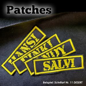 Namenspatches bestickt